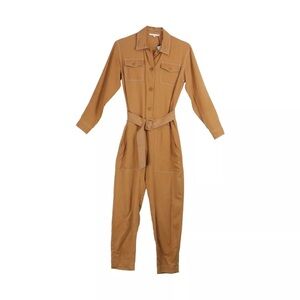 Maje Paromane Belted Terracotta Jumpsuit